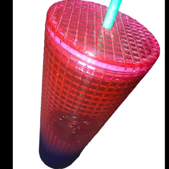 NEW STARBUCKS tumbler 24 OZ ombré grid cold iced frap - Picture 4 of 5